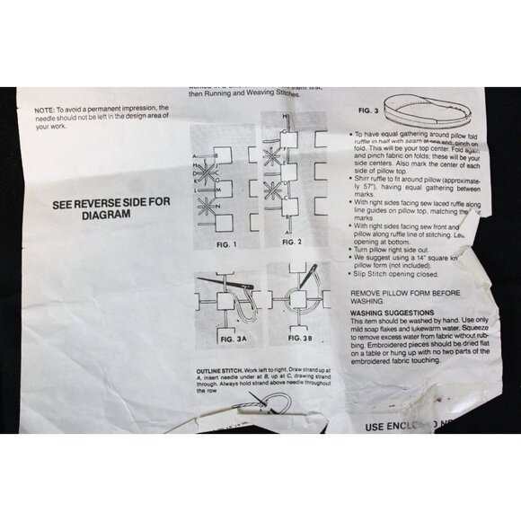 Vtg Paragon's Creative Moments Embroidery Heart Unfinished Handkerchief Panel - Picture 14 of 16